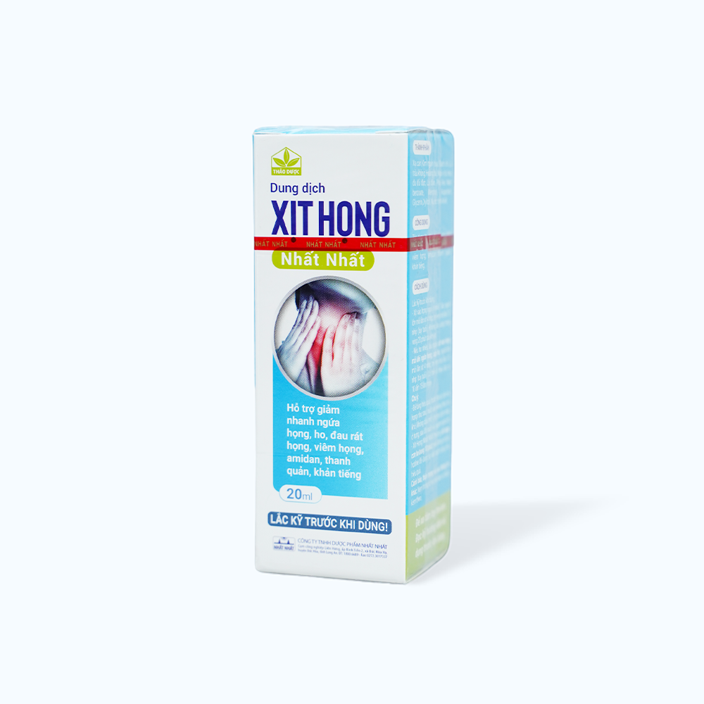 Xịt họng Nhất Nhất giúp giảm ho, đau rát họng (Chai 20ml)