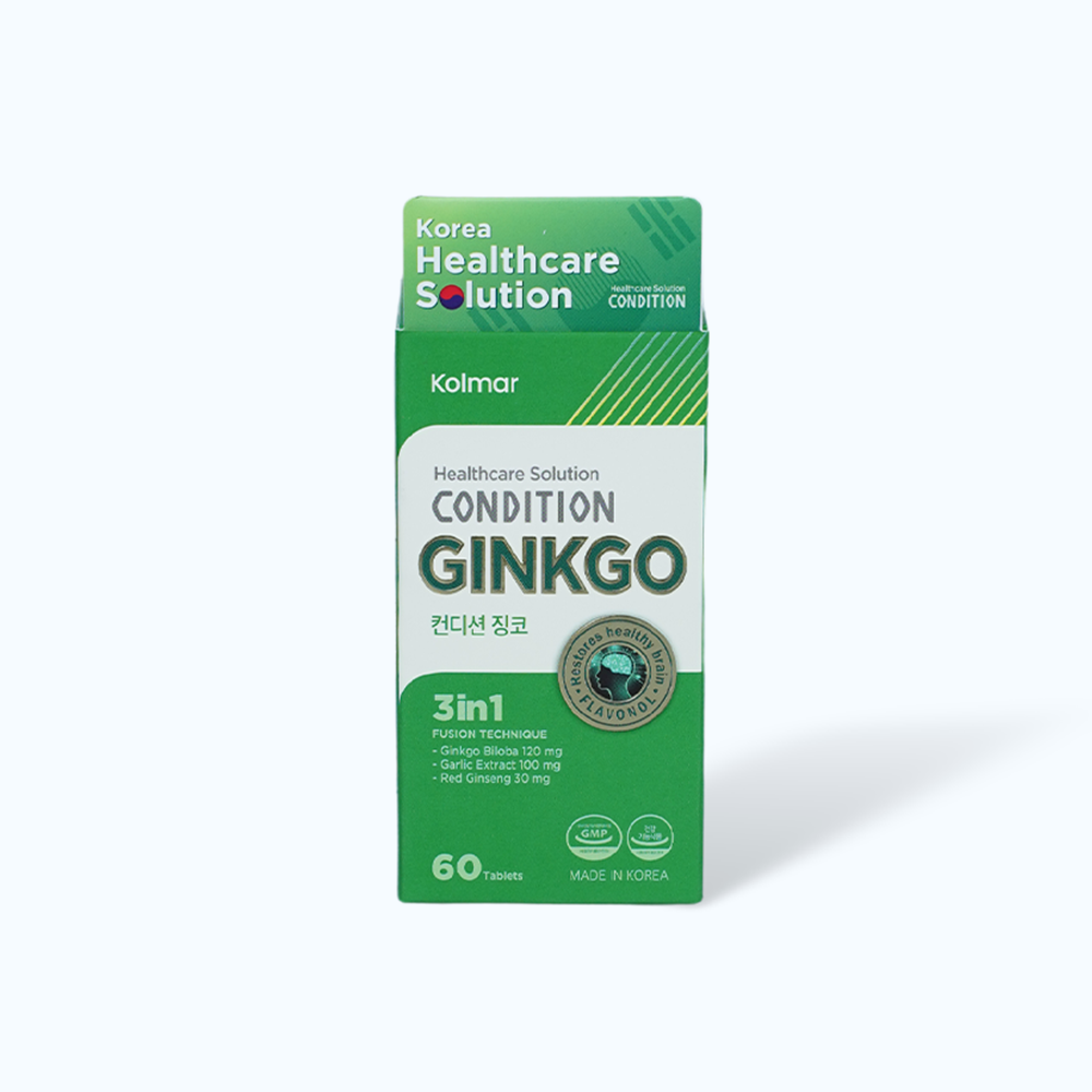 Viên uống Kolmar Condition GinkGo Giúp bổ não (Hộp 60 viên)