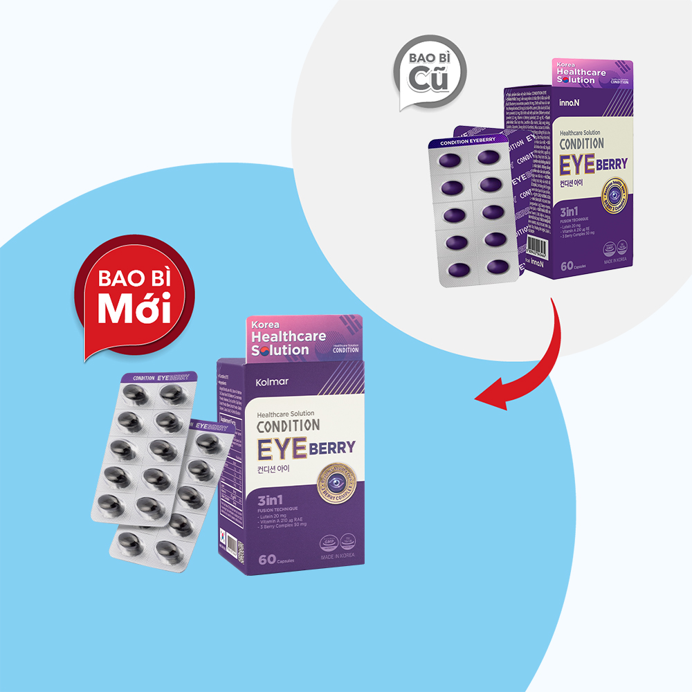 Viên uống Kolmar Condition Eye Giúp bổ mắt (Hộp 6 vỉ x 10 viên)