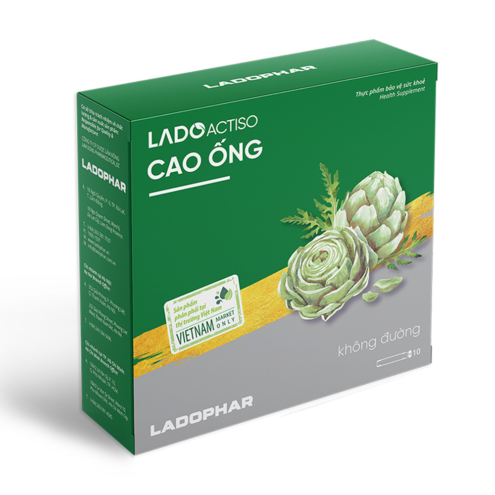 Thực phẩm hỗ trợ sức khỏe Cao ong không đường LADO Actiso  (Hộp 10 ống*10ml)