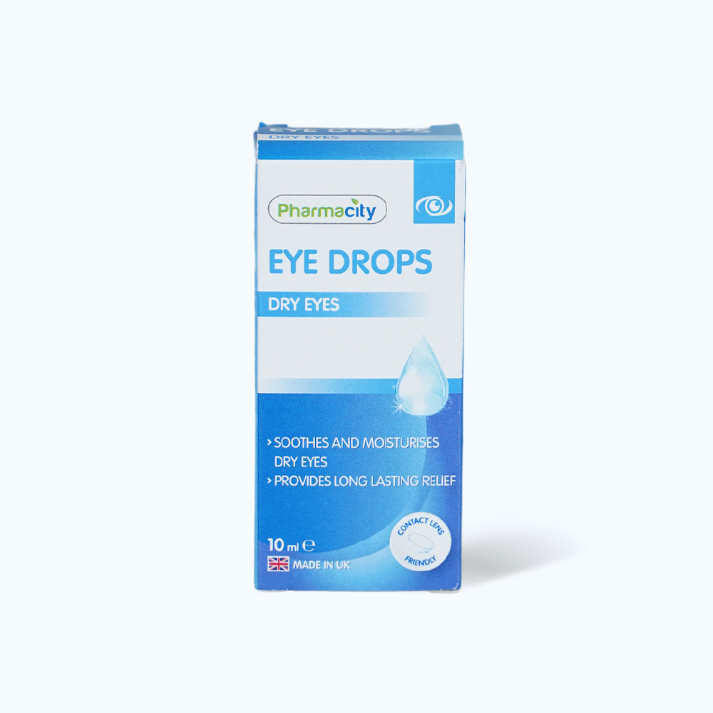 Nước mắt nhân tạo Pharmacity Dry Eyes cải thiện tình trạng khô và mệt mỏi ở mắt (Chai 10ml)