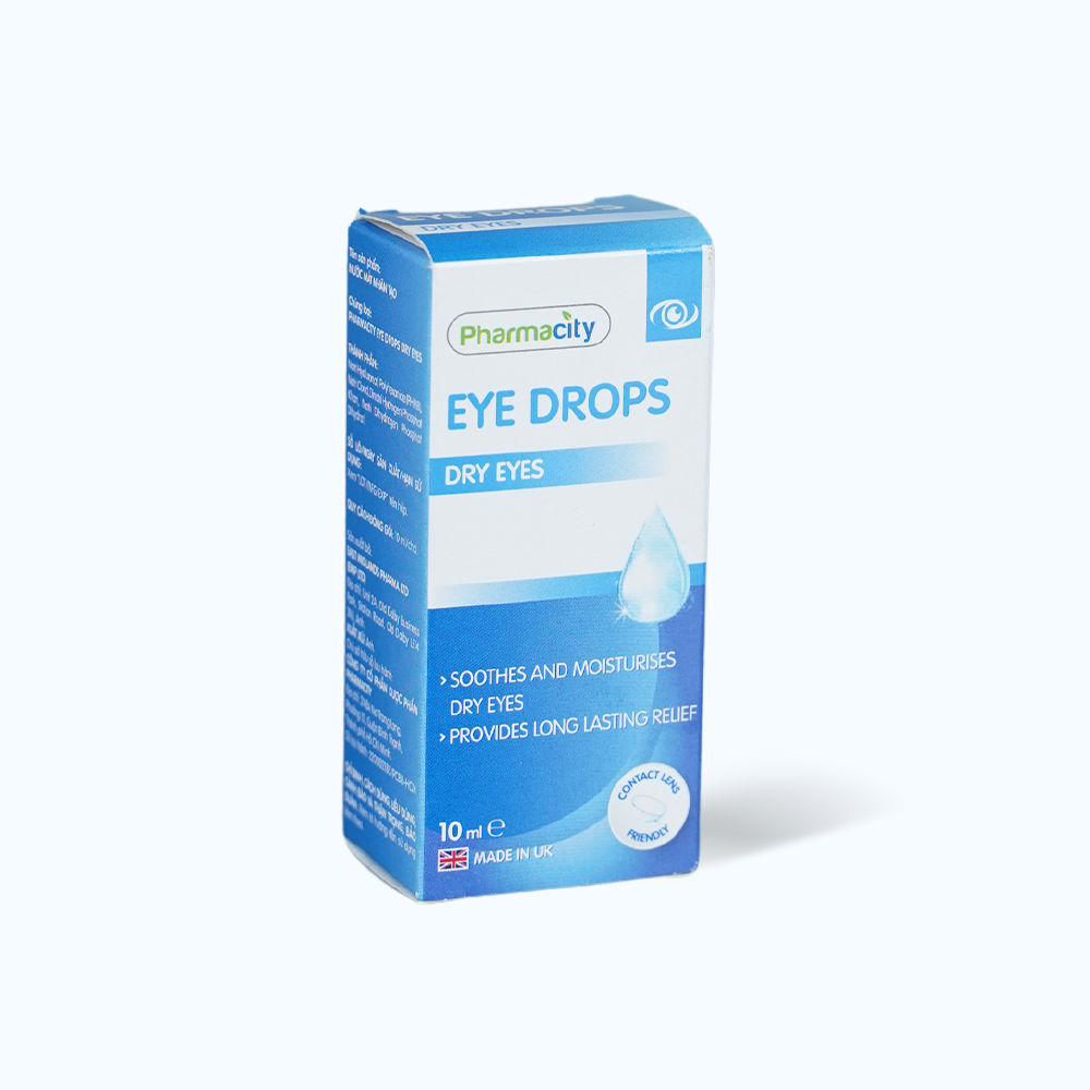 Nước mắt nhân tạo Pharmacity Dry Eyes cải thiện tình trạng khô và mệt mỏi ở mắt (Chai 10ml)