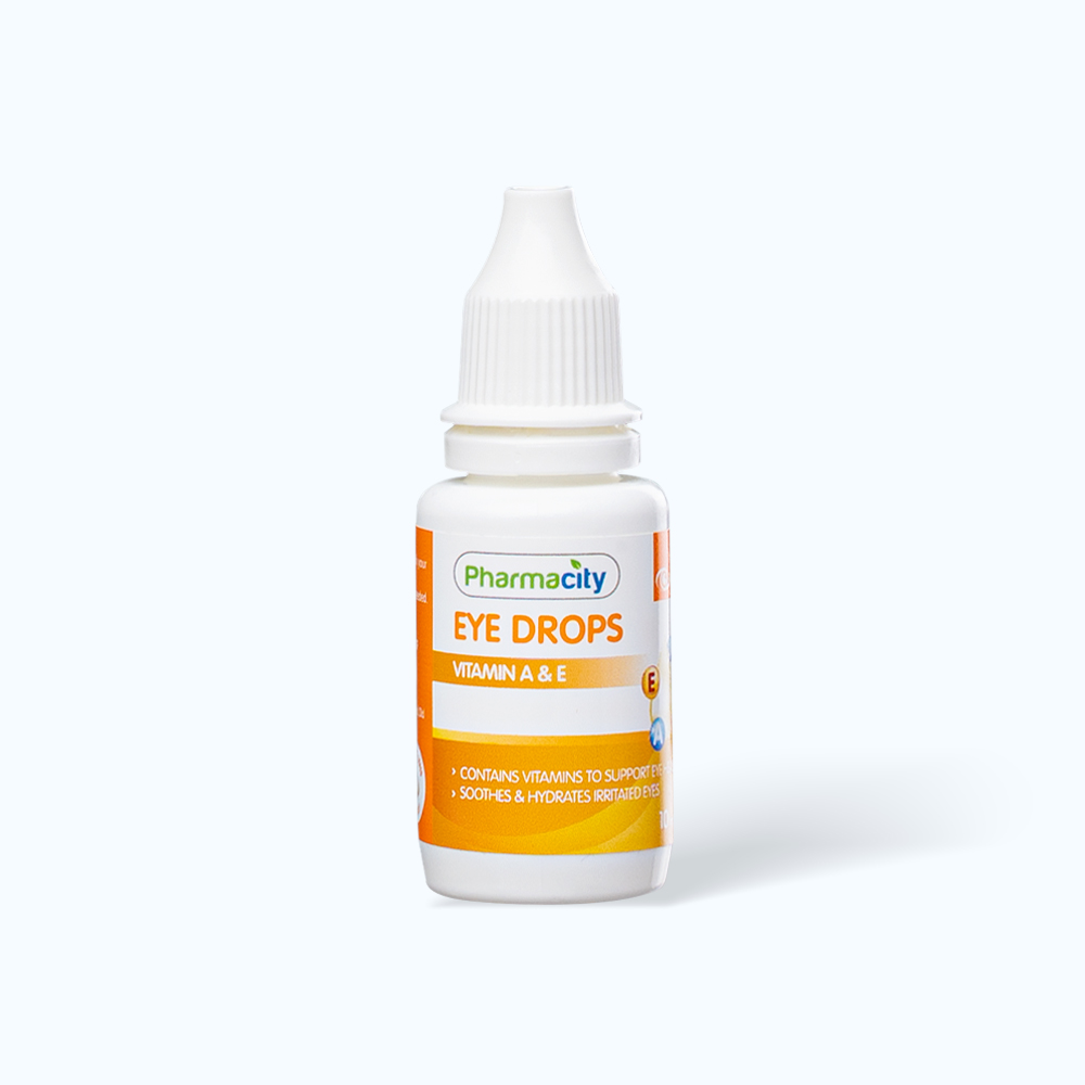 Nước mắt nhân tạo Pharmacity bổ sung Vitamin A & E làm dịu, giảm khô mắt (Chai 10ml)