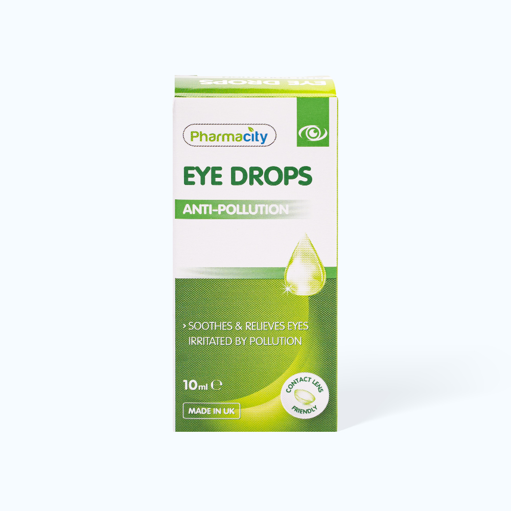 Nước mắt nhân tạo Pharmacity Anti-Pollution giảm kích ứng, đỏ mắt do ô nhiễm, khói bụi (Chai 10ml)