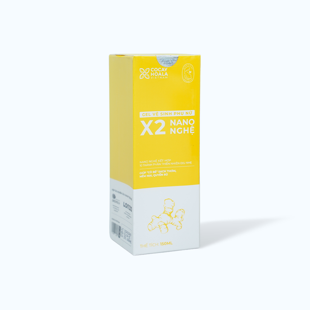 Gel vệ sinh phụ nữ X2 Nano nghệ Cocayhoala (Chai 150ml)