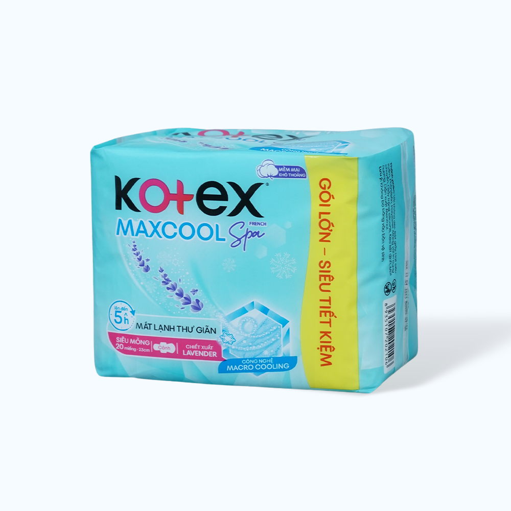 Băng vệ sinh Kotex Max Cool  siêu mỏng có cánh 23cm (20 miếng)