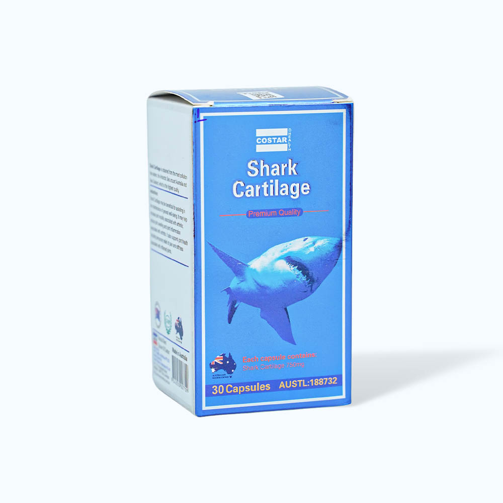 Viên uống Costar Shark Cartilage tăng dịch khớp, ngừa thoái hóa khớp ( Lọ 30 viên )