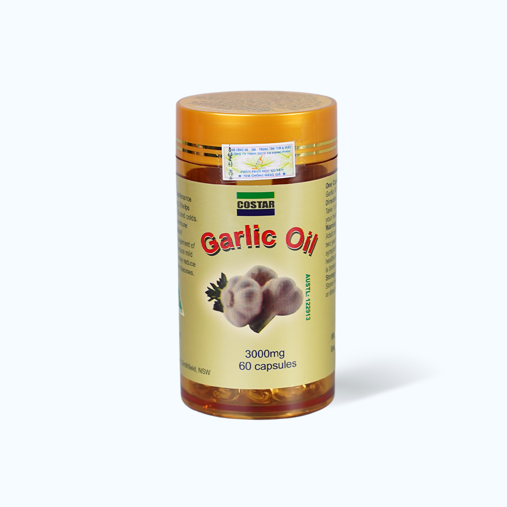 Viên uống Costar Garlic Oil tinh dầu tỏi hỗ trợ tăng cường đề kháng (Lọ 60 viên)