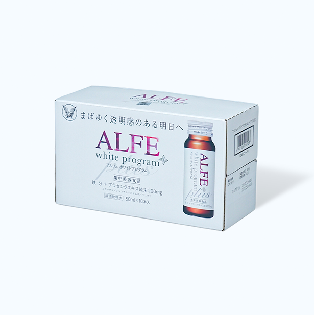 Nước uống bổ sung collagen Alfe White Program hỗ trợ giảm nám và sạm da (Hộp 10 chai x 50ml)