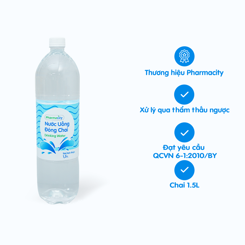Nước uống đóng chai Pharmacity (1,5l)