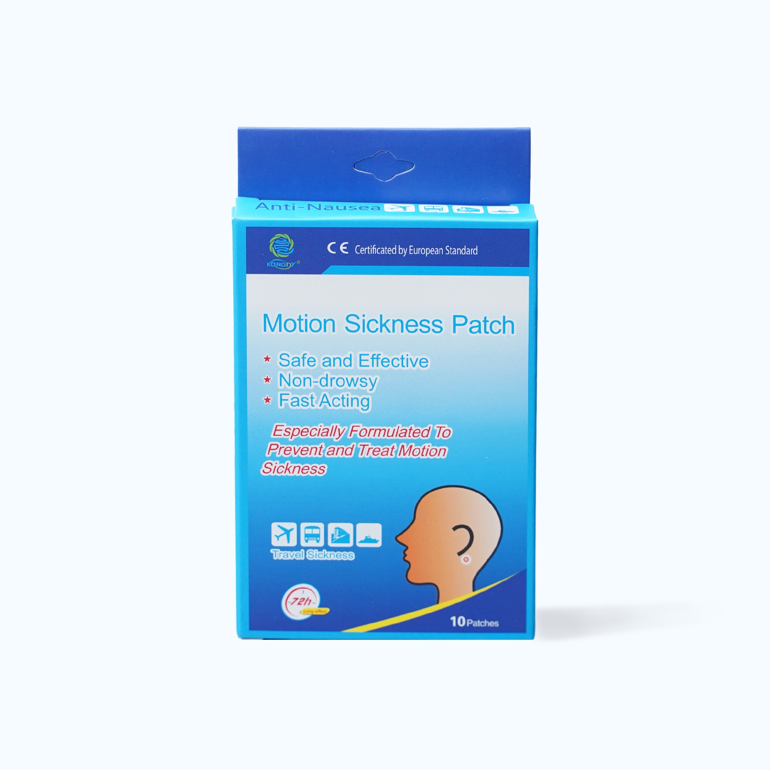 Miếng dán say tàu xe KONGDY Motion Sickness Patch giúp giảm các triệu chứng say tàu xe (10 miếng)