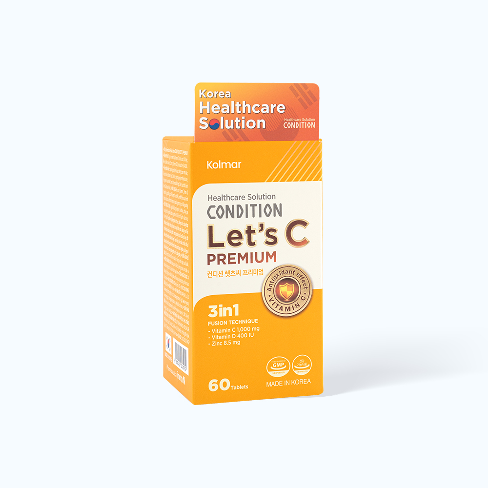 Viên uống Kolmar Condition Let's C Premium Bổ sung vitamin C (Hộp 60 viên)