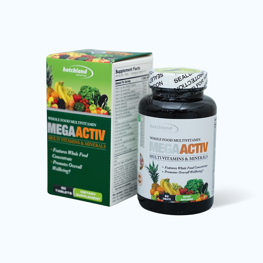 Viên uống Hotchland MegaActive bổ sung Vitamin, khoáng chất cho cơ thể (Hộp 60 viên)