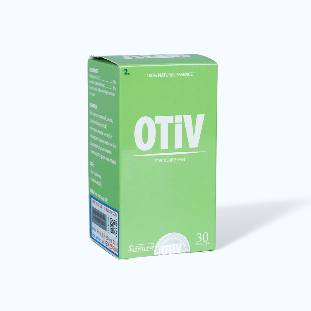 Viên uống OTiV Ecogreen giúp cải thiện tình trạng thiếu máu não, mất ngủ (30 viên)