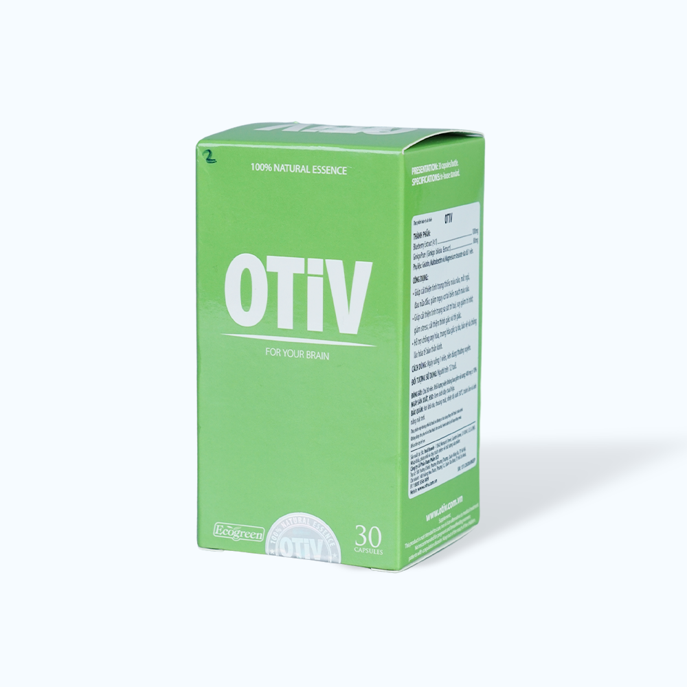 Viên uống OTiV Ecogreen giúp cải thiện tình trạng thiếu máu não, mất ngủ (30 viên)