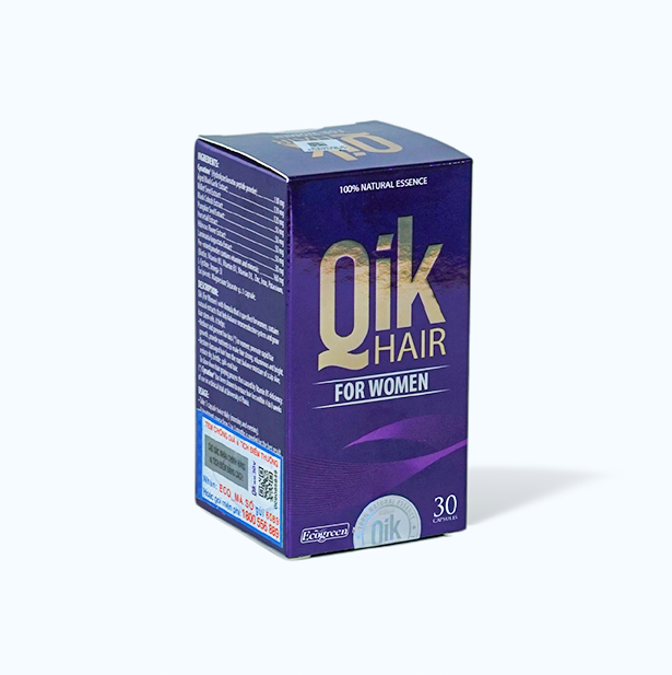 Viên uống QiK Hair For Women Ecogreen giúp giảm rụng tóc ở nữ giới, giúp tóc mọc nhanh (30 viên)