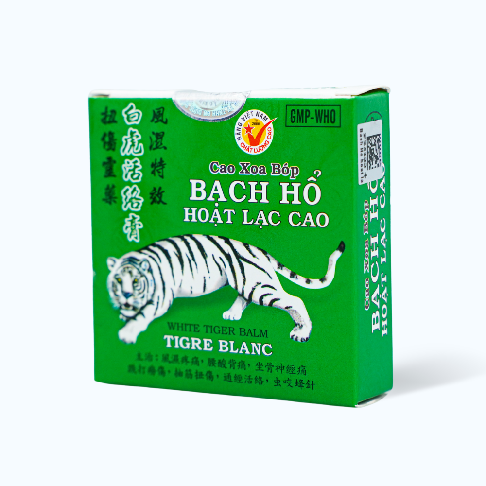 Cao xoa Bạch hổ hoạt lạc cao khu phong, hoạt lạc, tiêu viêm, chỉ thống (hộp 8g)