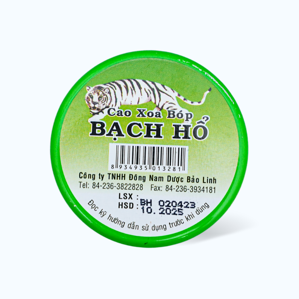 Cao xoa Bạch hổ hoạt lạc cao khu phong, hoạt lạc, tiêu viêm, chỉ thống (hộp 8g)