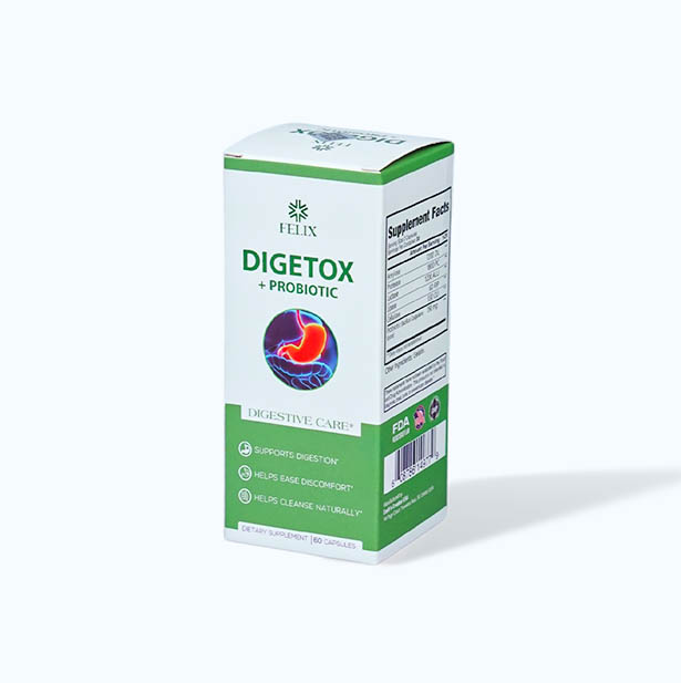 Viên uống Felix Digetox Probiotic hỗ trợ tiêu hóa (Hộp 60 viên)