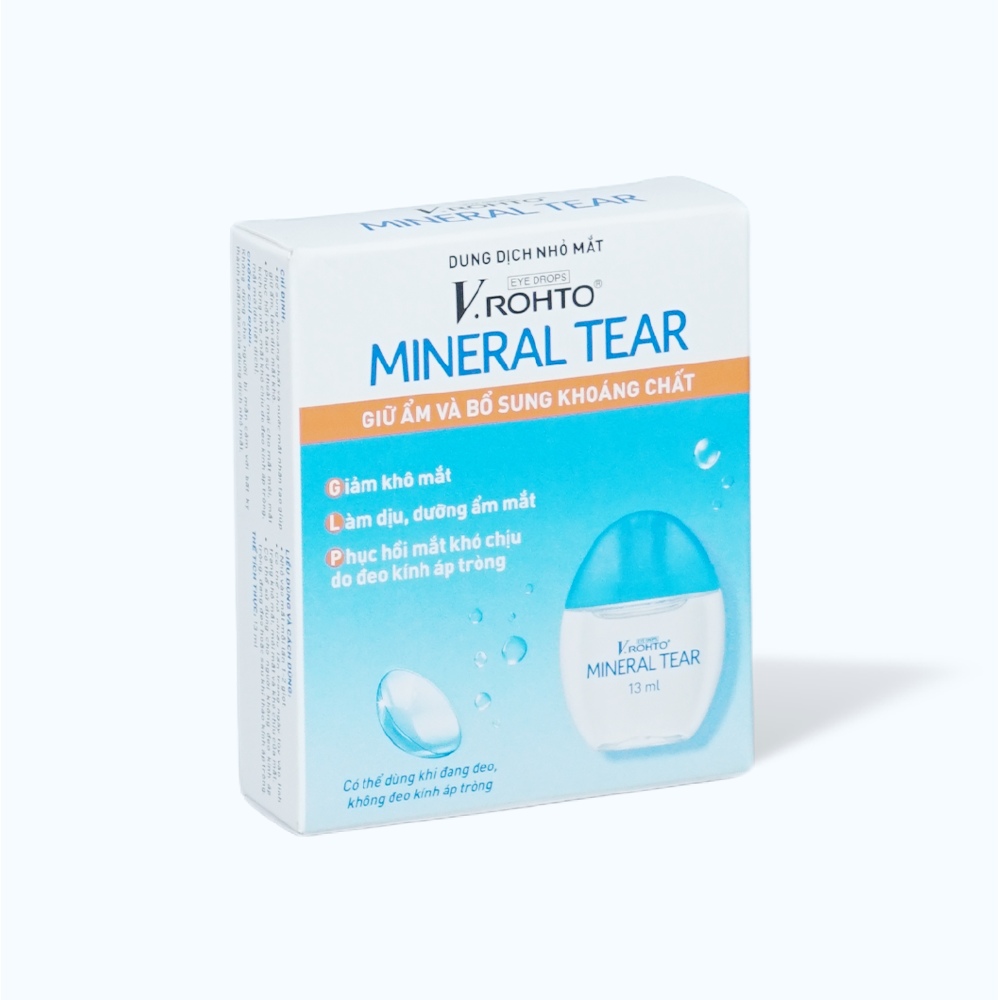 Dung Dịch nhỏ mắt VROHTO Mineral Tear giữ ẩm và bổ sung khoáng chất (Chai 13ml)