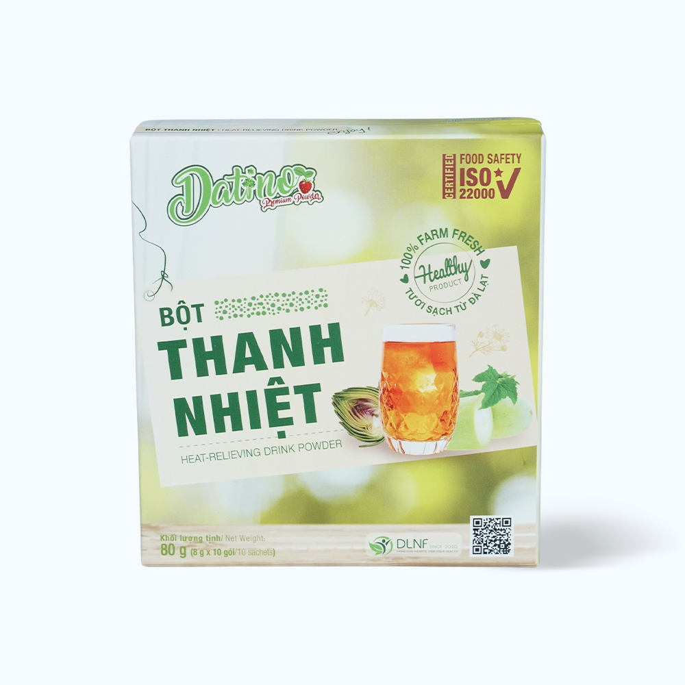 Bột thanh nhiệt DATINO có tác dụng thanh nhiệt, mát gan, lợi tiểu (Hộp 10 gói)