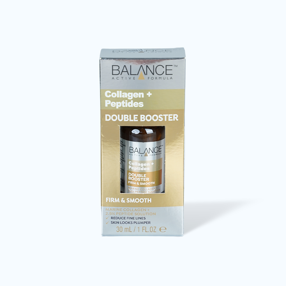 Serum BALANCE Active Formula Serum Double Booster Collagen + 2.5% Peptides Ngừa Lão Hoá (30ml)