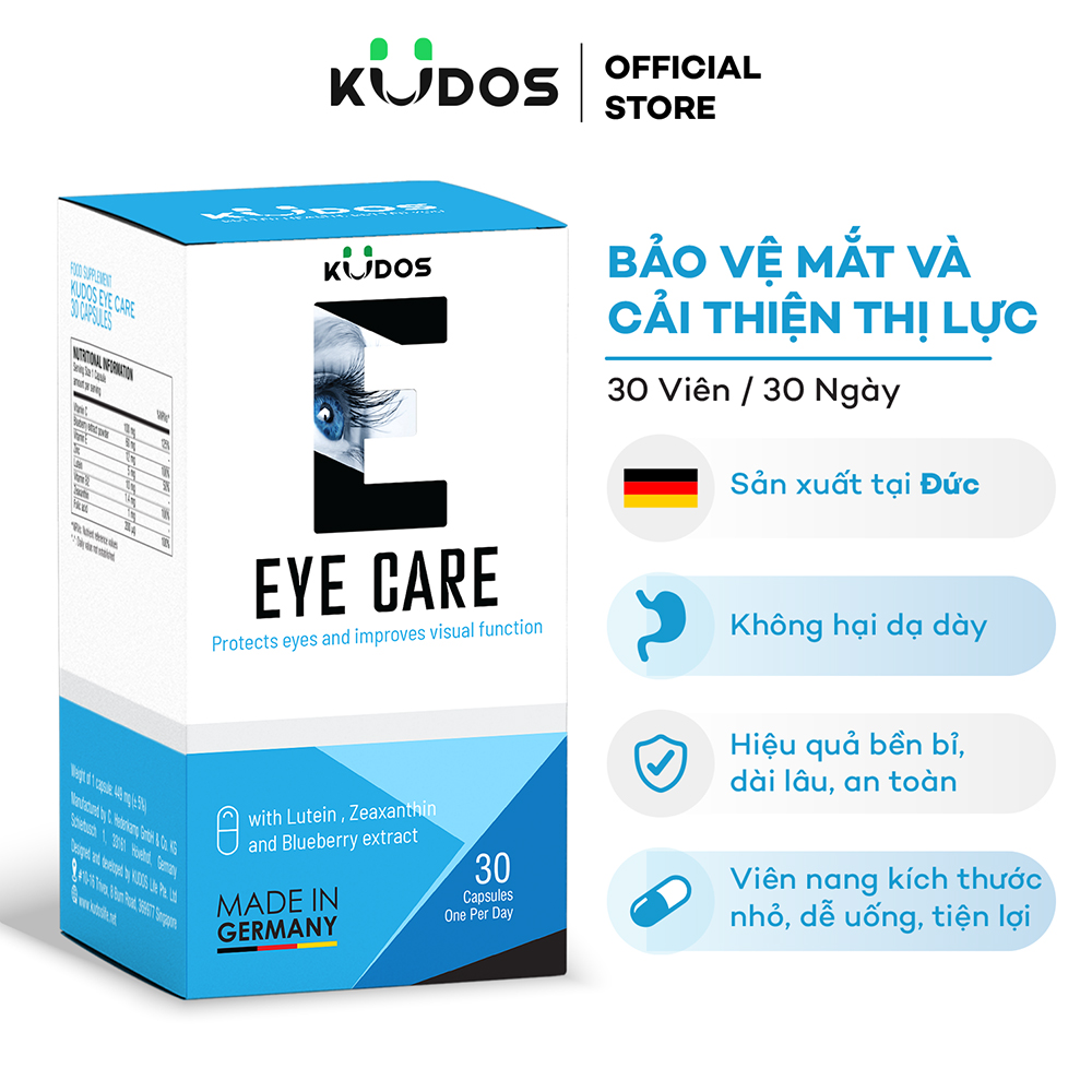 Viên uống Kudos Eye Care Hỗ trợ mắt (Hộp 30 viên)