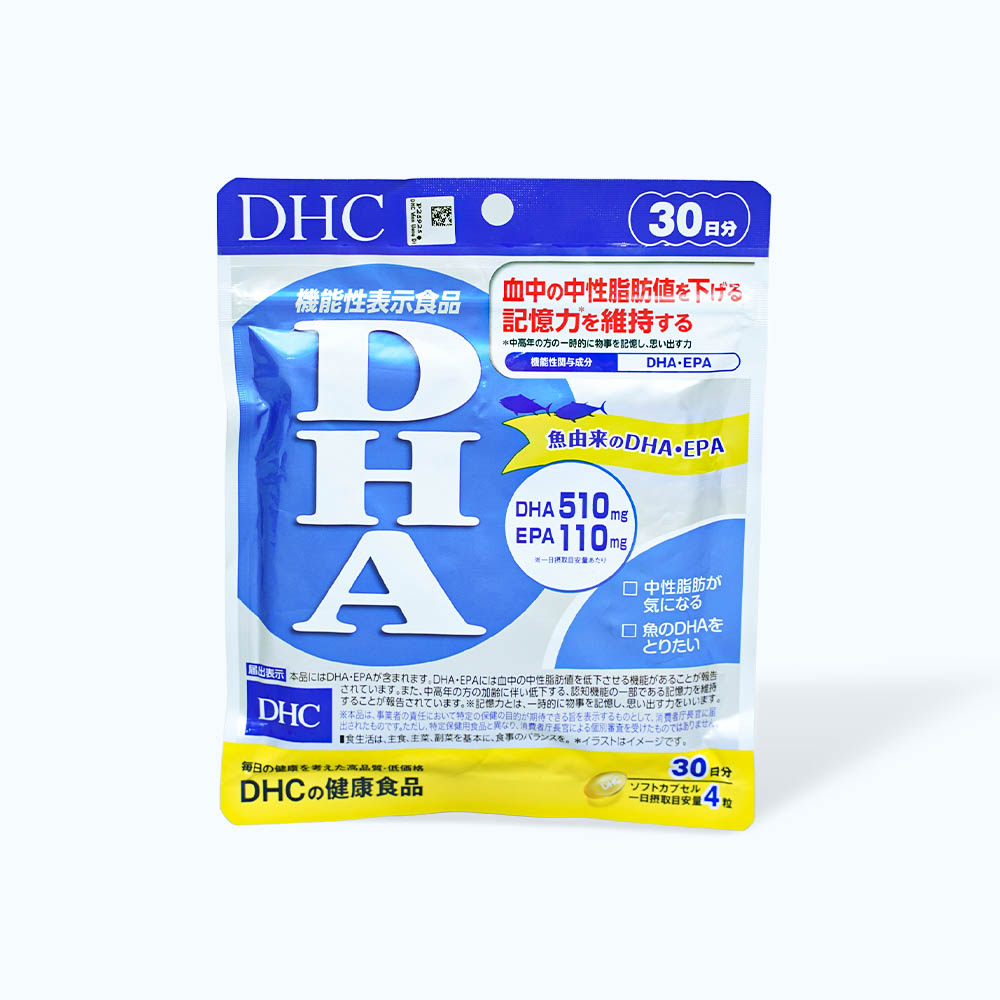 Viên uống DHC DHA bổ sung DHA, EPA, hỗ trợ giảm mỡ máu (120 viên)