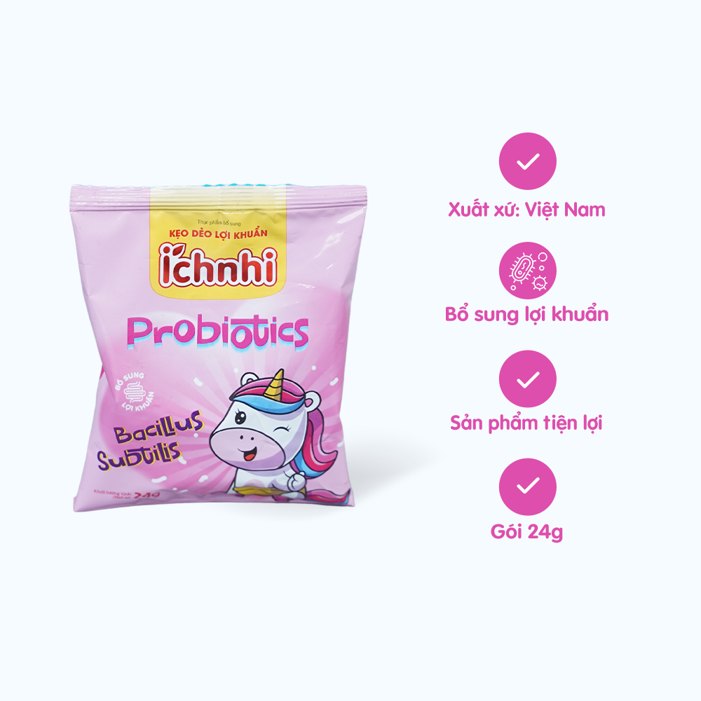 Kẹo dẻo ÍCH NHI bổ sung lợi khuẩn (24g)