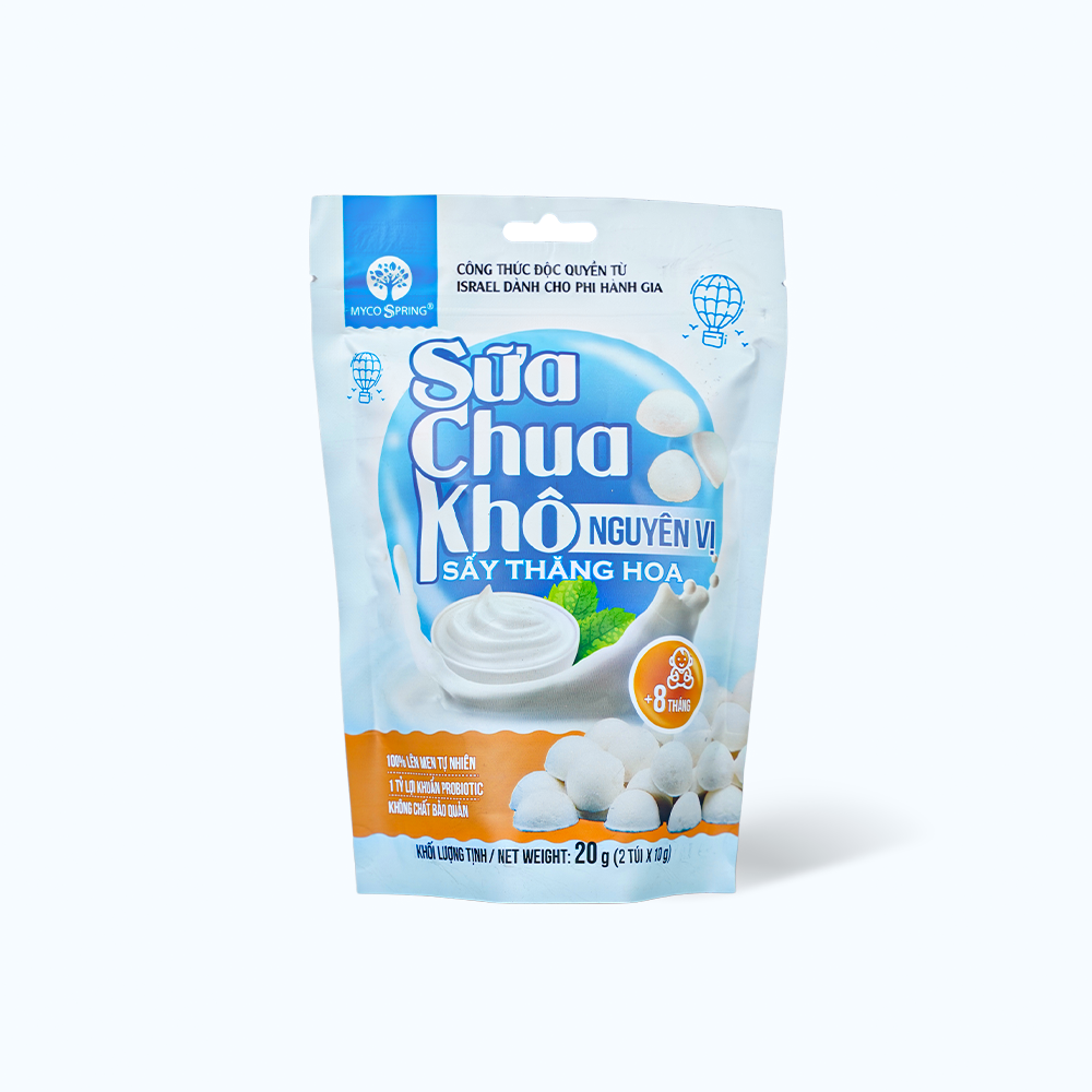 Sữa chua sấy MYCOSPRING bổ sung lợi khuẩn vị sữa (Gói 20g)