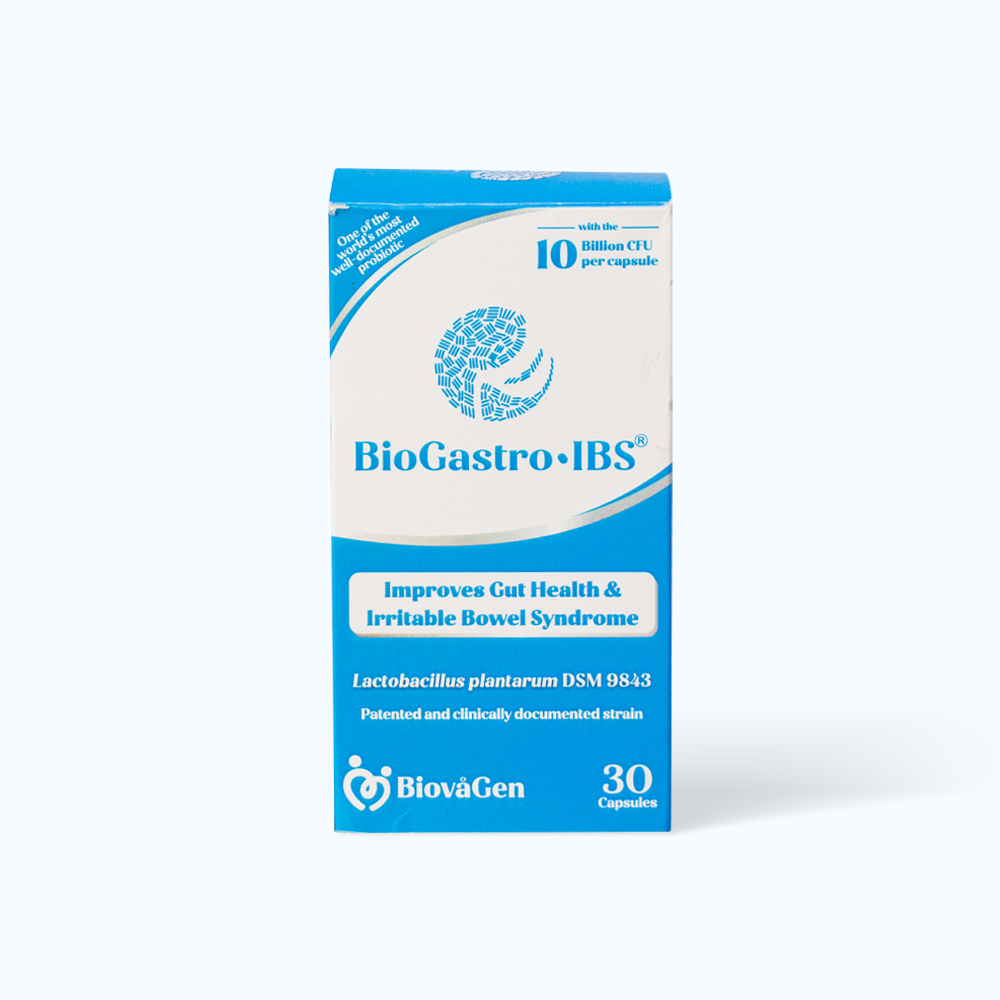 Viên uống BiovaGen Biogastro IBS (Hộp 30 viên) giúp hỗ trợ tiêu hóa