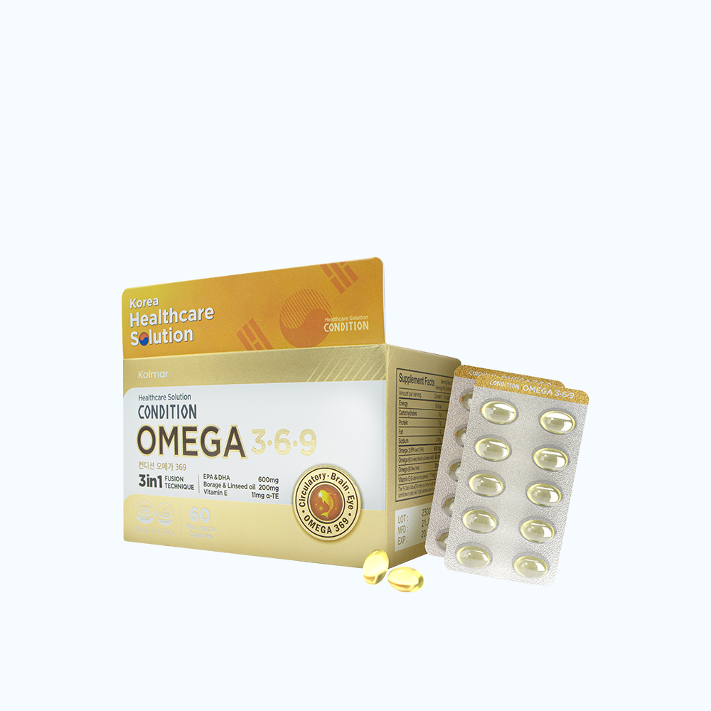 Viên uống Kolmar Condition Omega 369 Hỗ trợ bổ sung Omega 3 (Hộp 6 vỉ x 10 viên)