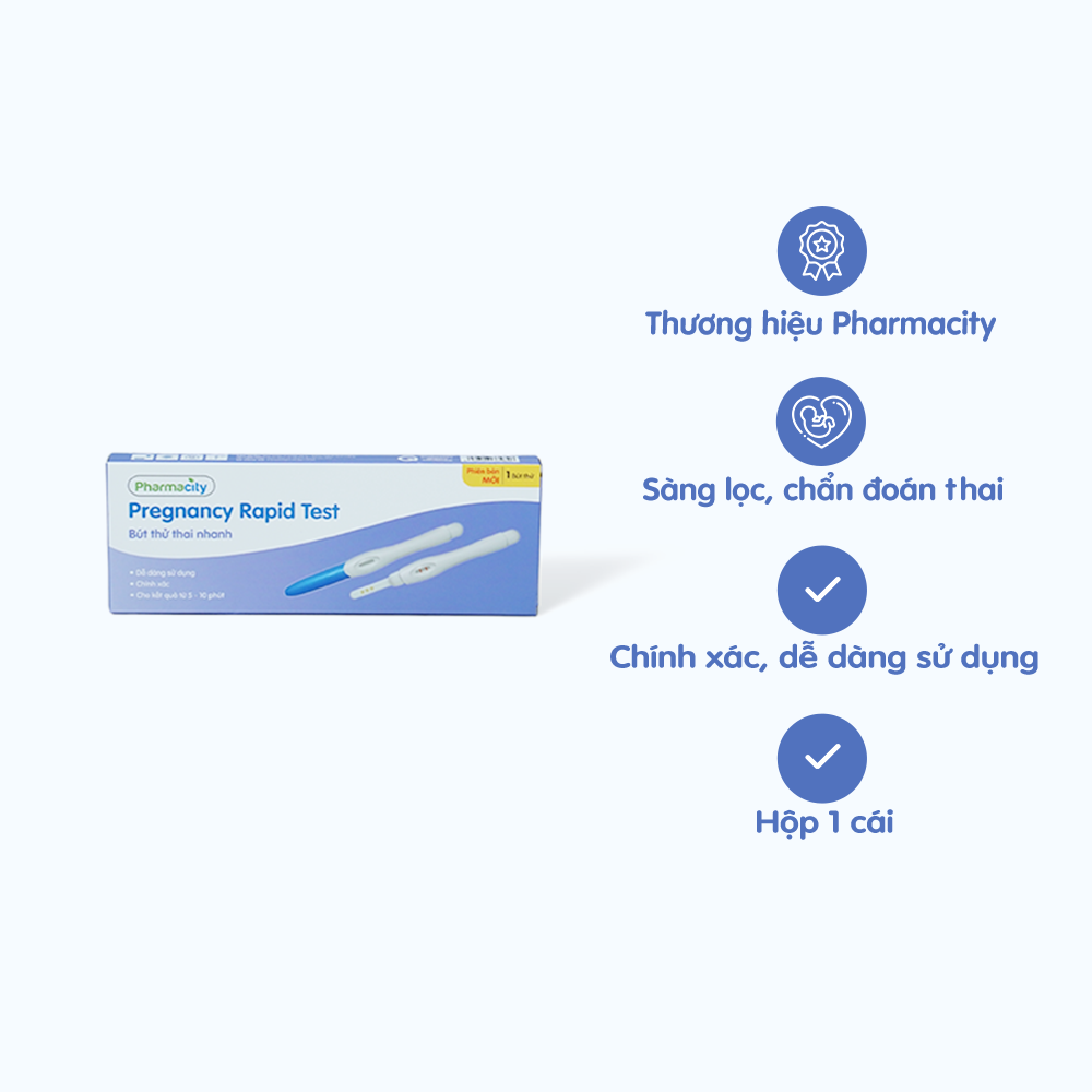 Bút thử thai nhanh Pharmacity (Hộp 1 cái) - New