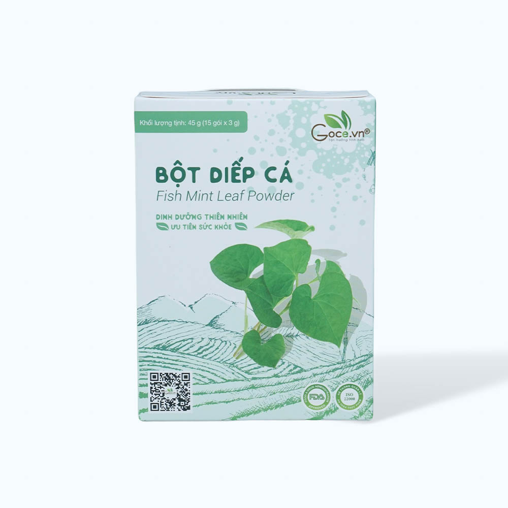 Bột diếp cá GOCE thanh nhiệt, điều hòa kinh nguyệt (Hộp 15 gói x 3g)