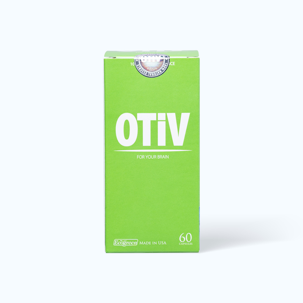 Viên uống OTiV Ecogreen giúp tăng cường dưỡng chất cho não, mất ngủ (60 viên)