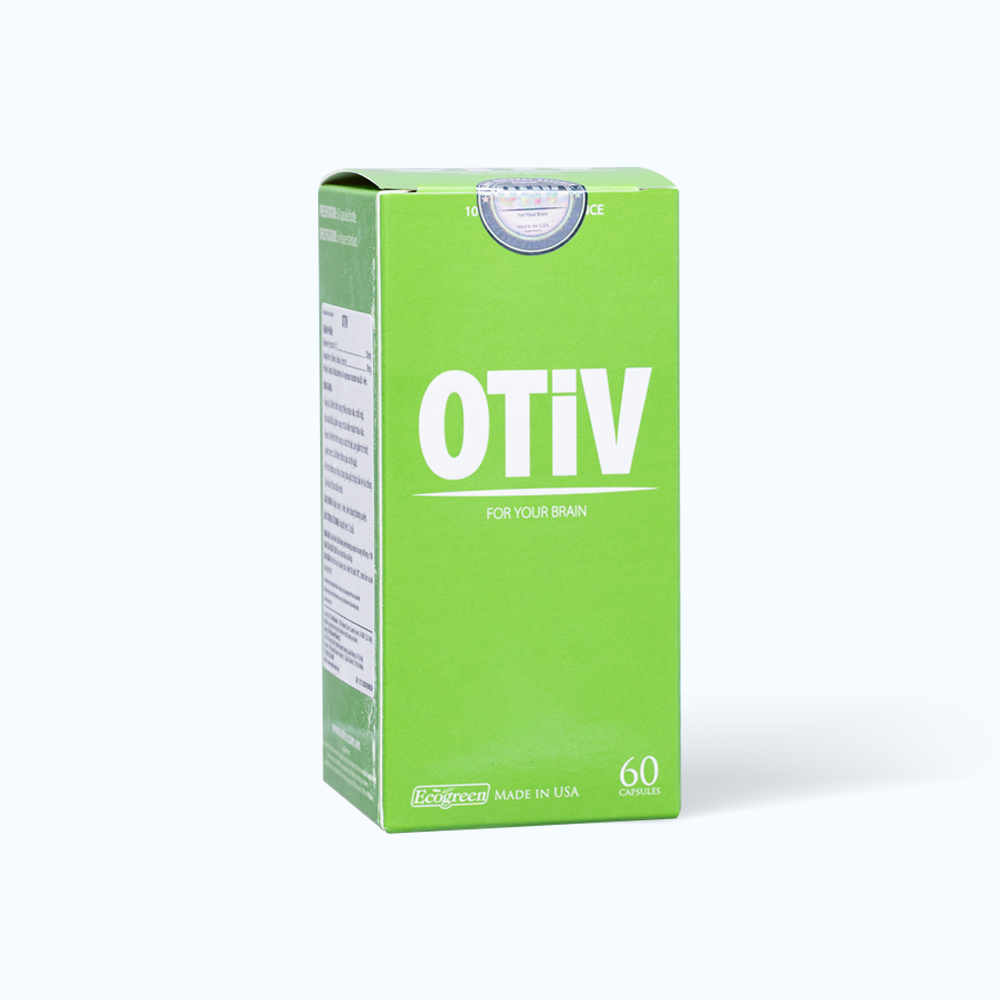 Viên uống OTiV Ecogreen giúp tăng cường dưỡng chất cho não, mất ngủ (60 viên)