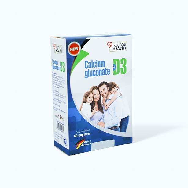 Viên uống Doctor Health Calcium Gluconate + D3 bổ sung canxi và vitamin D3 (Hộp 4 vỉ x 15 viên)