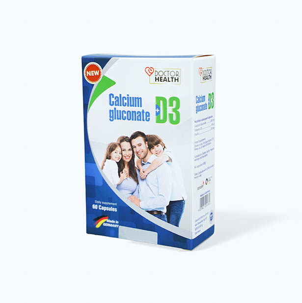 Viên uống Doctor Health Calcium Gluconate + D3 bổ sung canxi và vitamin D3 (Hộp 4 vỉ x 15 viên)