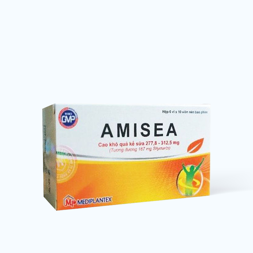 Viên nén Amisea 167mg điều trị viêm gan, xơ gan (6 vỉ x 10 viên)