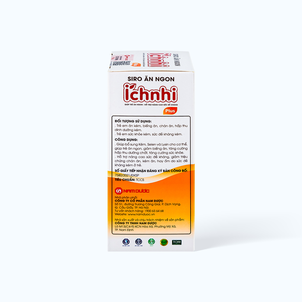 Siro ăn ngon plus cho trẻ từ 2 tuổi Ích Nhi (Chai 100ml)