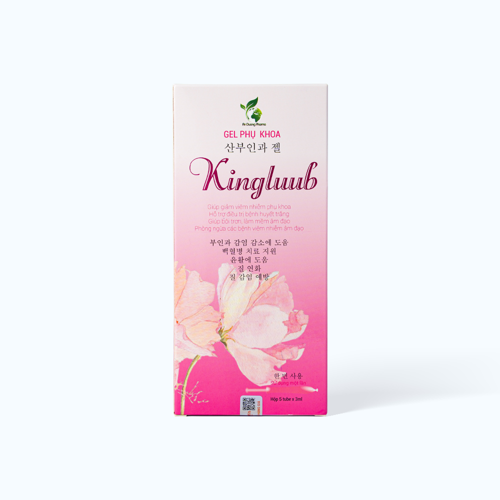 Gel phụ khoa KINGLUUB Biosantis giảm viêm nhiễm, bôi trơn, mềm âm đạo (5 tuýp x 3ml/ hộp)