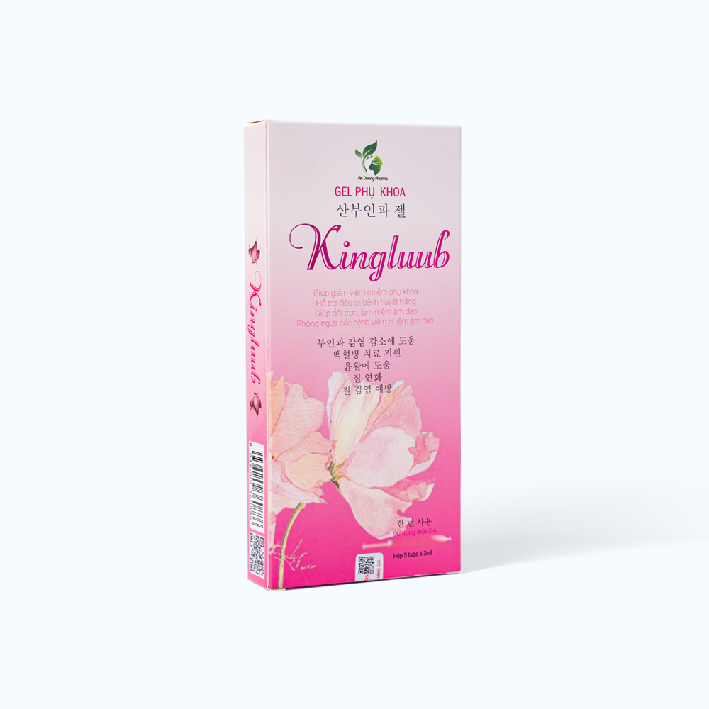 Gel phụ khoa KINGLUUB Biosantis giảm viêm nhiễm, bôi trơn, mềm âm đạo (5 tuýp x 3ml/ hộp)