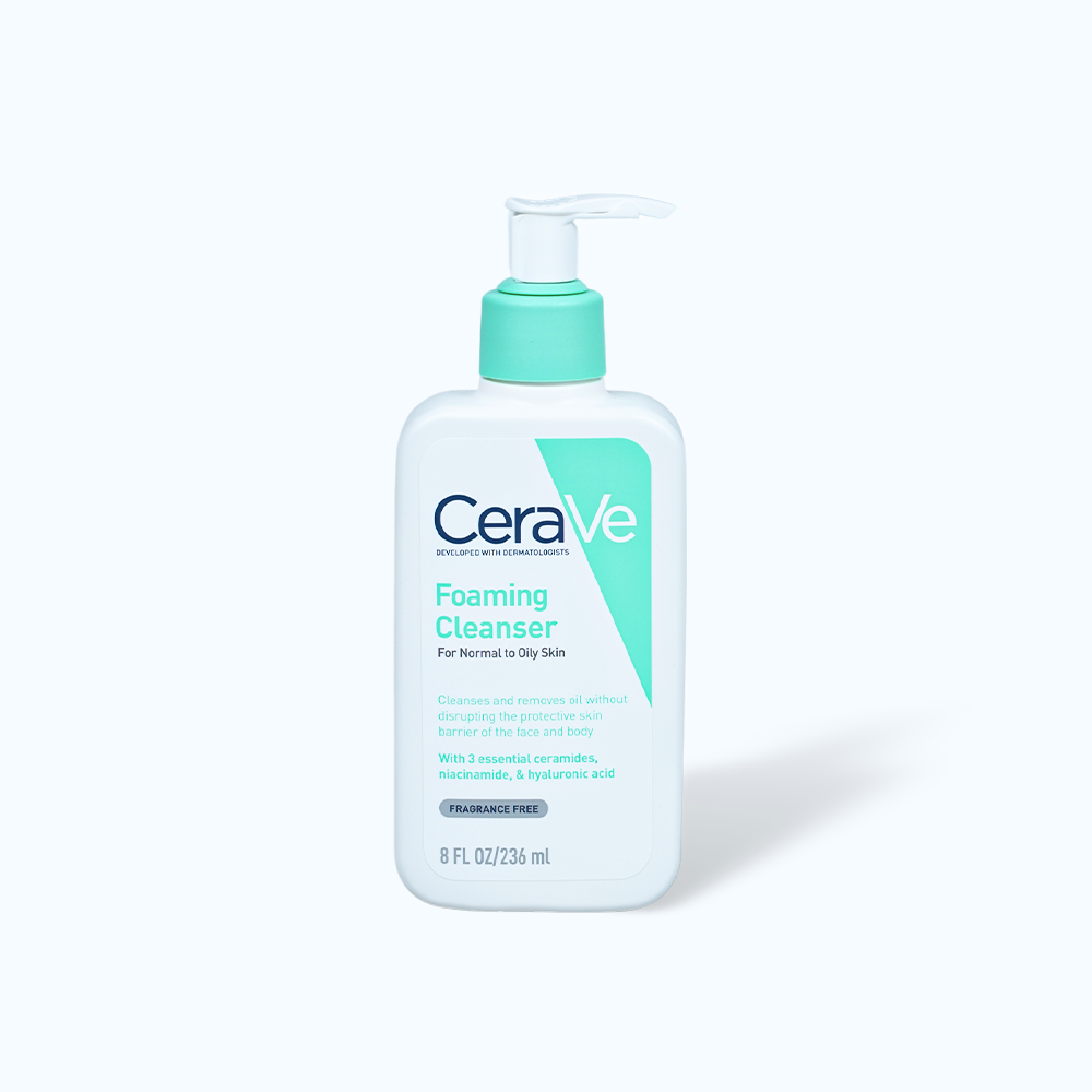 Sữa rửa mặt dành cho da dầu Cerave Foaming Cleanser 236ml