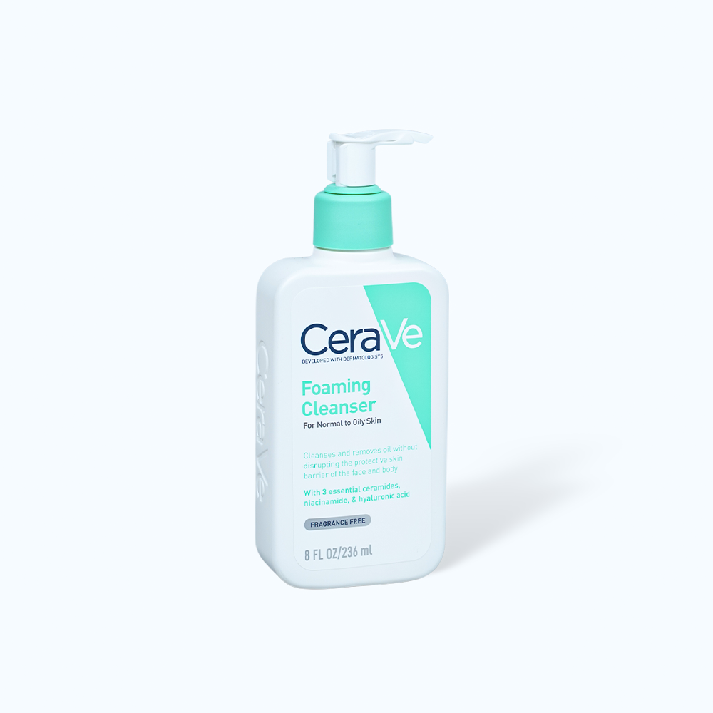 Sữa rửa mặt CERAVE Foaming Cleanser 236ml cho da dầu mụn