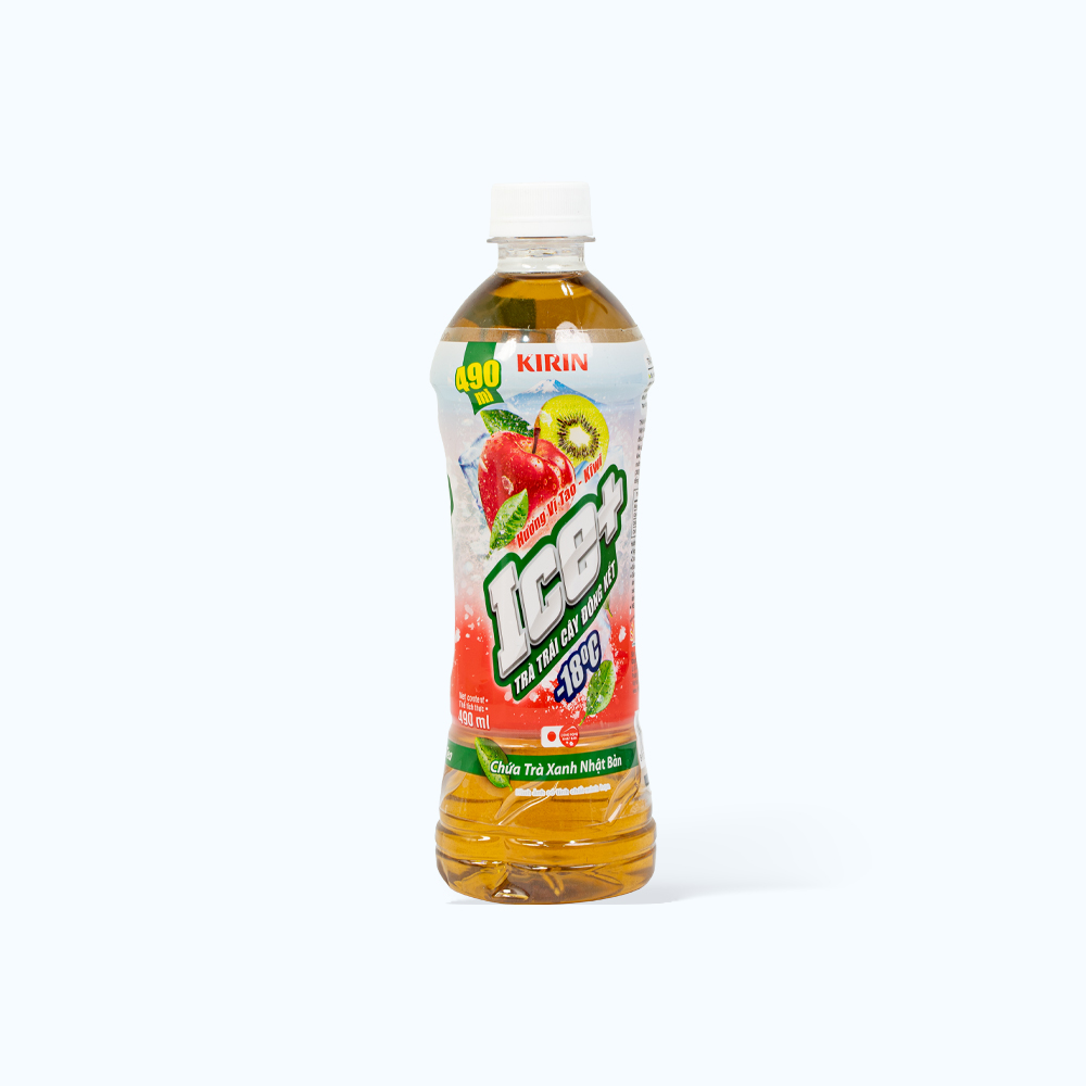 Trà trái cây vị táo kiwi Ice+ (490ml)