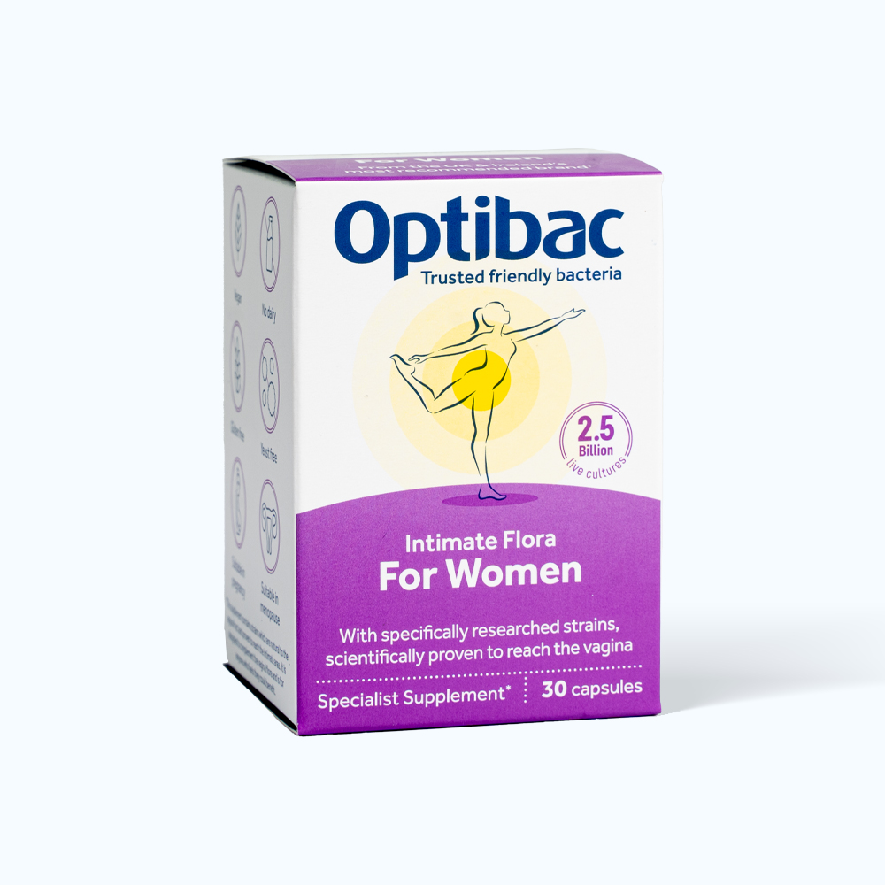 Viên uống OPTIBAC Intimate Flora For Women bổ sung lợi khuẩn cho phụ nữ (Hộp 30 viên)