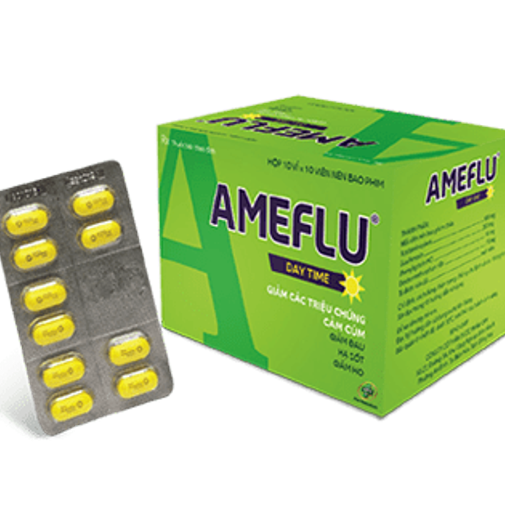 Viên nén Ameflu Daytime Ban Ngày trị các triệu chứng ho cảm thông ...