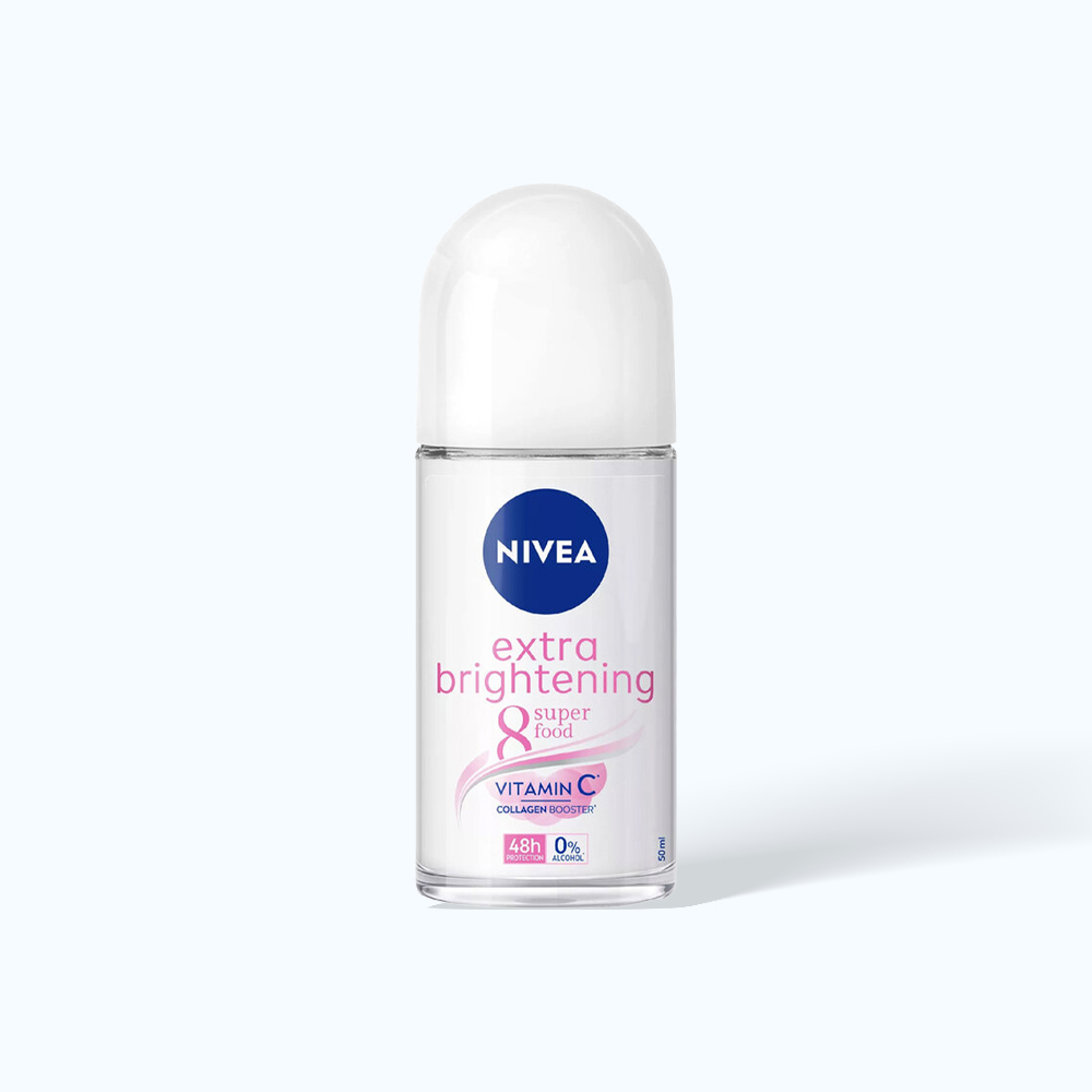 Lăn Khử Mùi NIVEA Extra Whitening Trắng Mịn Mờ Vết Thâm (chai 50ml)