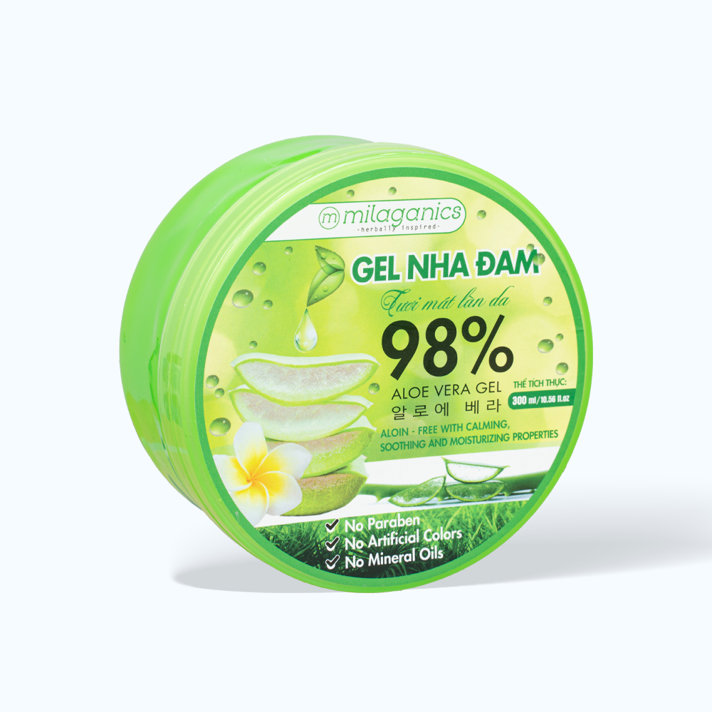 Gel Nha Đam MILAGANICS Giúp Dưỡng Ẩm Chuyên Sâu (Hũ 300g)