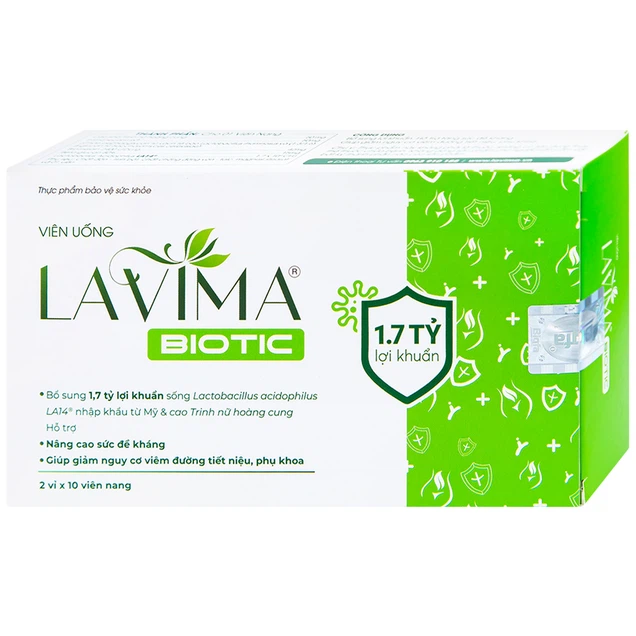 Viên uống LAVIMA Biotic bổ sung lợi khuẩn dành cho nữ (Hộp 2 vỉ x 10 viên)